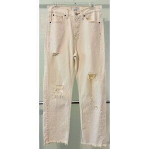 BDG Cowboy Jean Women's 29 Straight Leg 90s Distressed 100% Cotton High Rise Dad